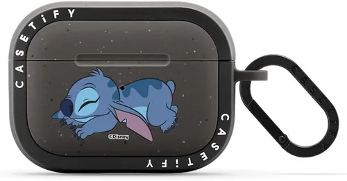Vista 45 de CASETiFY AirPods Pro (1ª/2ª Gen) Estuche Bounce con Anillo [Colaboración Frozen] - Copo de Nieve de Anna - Taupe Mate