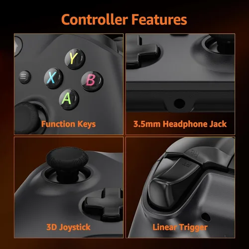 Vista 4 de IWGAME Wired Controller for X-BOX-ONE,Compatible with X-BOX One&One S&X, X-BOX Series S&X, PC, IOS, Android Platforms, Gamepad with 3.5mm Audio
