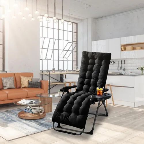 Vista 7 de Moclever Cojín para silla de gravedad cero de 67 x 22 x 4 pulgadas, cojín reclinable grueso para interiores y exteriores, cojín suave para tumbona