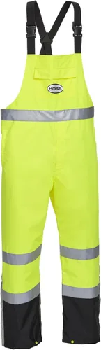 Vista 4 de Boss Chaqueta y babero unisex de alta visibilidad ANSI Clase III, resistente al agua