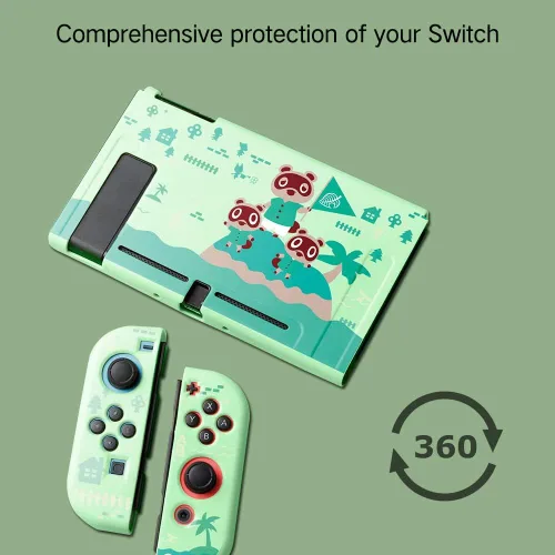 Vista 2 de PERFECTSIGHT Funda Protectora Compatible con Nintendo Switch Linda Funda de TPU Suave Antideslizante Carcasa de Concha Dura Acoplable Protección