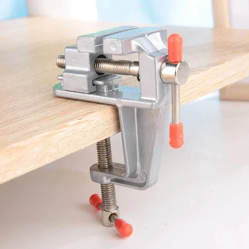 Vista 6 de Mini tornillo de banco de mesa, Mini abrazadera de mesa de joyero, Mini abrazadera de mesa Vice de banco pequeño, Soporte de banco de trabajo