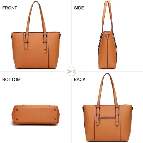 Vista 6 de Bolsas estilo cartera y bolsos estilo tote y de hombro para mujer con asa superior.