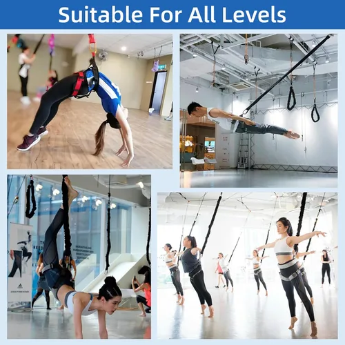 Vista 6 de PRIOR FITNESS Bungee - Juego de equipo de fitness casual de látex, bandas de resistencia, cuerda de baile, ejercicio en casa, gimnasio