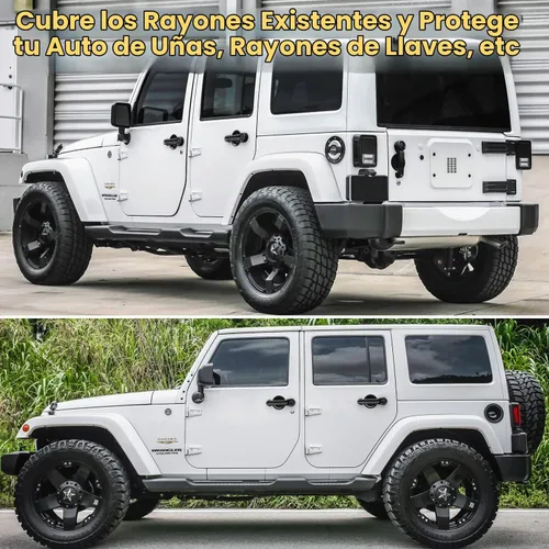 Vista 8 de E-cowlboy Insertos de cubierta de manija de puerta + cubierta de compuerta trasera + protector de rebaje para Jeep Wrangler JK JKU Sports Sahara