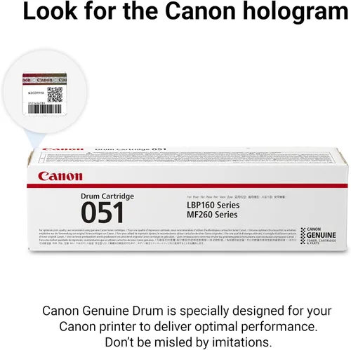 Vista 5 de Canon Cartucho de tambor negro 051 original compatible con LBP162dw, serie MF260