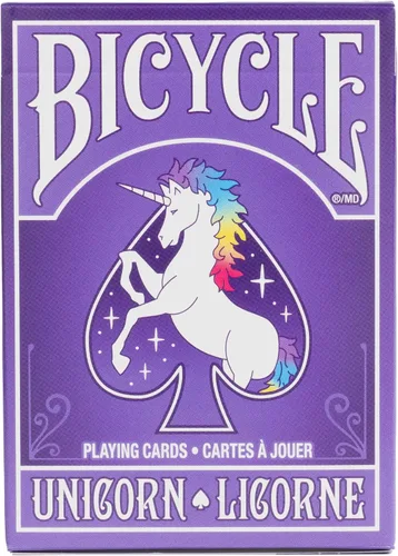 Vista 2 de Bicycle Mazo de Cartas de Unicornio, Índice Estándar, 1 Mazo