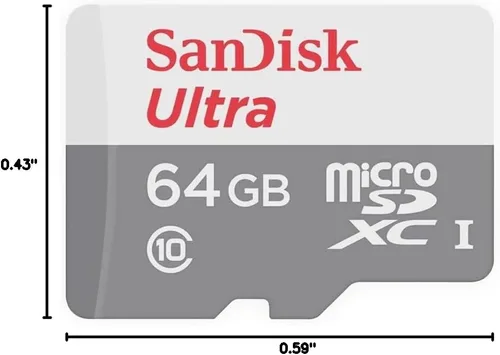 Vista 8 de SanDisk 64 GB Ultra microSDXC UHS-I tarjeta con adaptador (sdsqunc-64g-gn6ma), Gris, Rojo