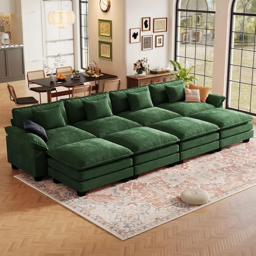 Vista 60 de CDCASA Silla de acento de gran tamaño de 50'' con otomana Asiento extra ancho y profundo estilo sofá nube para sala de estar, dormitorio, rincón