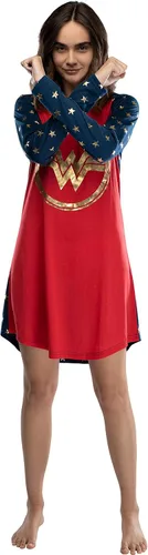 Vista 4 de INTIMO Vestido de noche raglán con logotipo de la mujer maravilla