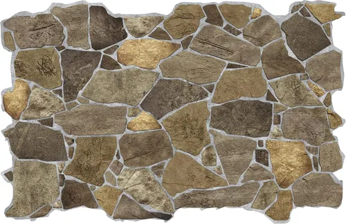 Vista 3 de Dundee Deco Paneles de pared 3D de piedra sintética de PVC marrón, 3.2 pies x 2.1 pies (98cm x 63cm), diseño de interiores, decoración de paneles