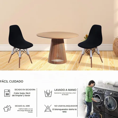 Vista 6 de HAOYONG Fundas para silla de comedor modernas de mediados de siglo, funda estampada para silla sin brazos, fundas elásticas para cocina, oficina