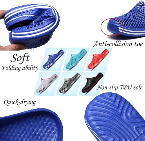 Vista 6 de YUKTOPA Zuecos unisex para mujer zapatos de verano para jardín zuecos antideslizantes de secado rápido sandalias casuales