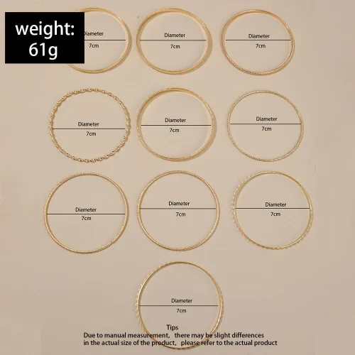 Vista 7 de 10 pulseras de oro para mujer, brazaletes de plata, joyería de disfraz indio, pulseras de discoteca de moda para pulsera de oro