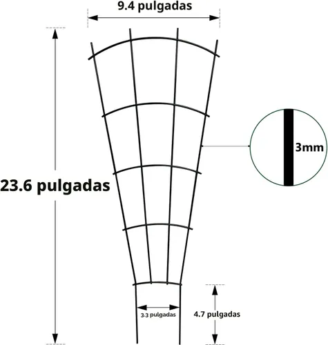 Vista 7 de Thealyn Paquete de 4 enrejados de plantas de interior de 23 pulgadas para plantas en macetas que trepan, enrejado de metal al aire libre, plantas