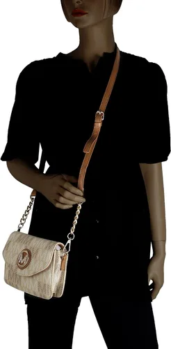 Vista 2 de Mia K Collection - Bolsos cruzados para mujer, bolso de piel sintética, elegante bolso de mensajero lateral de cuerpo medio cruzado