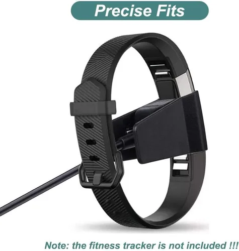 Vista 3 de Paquete de 2 cargadores para monitor de actividad física Fitbit Alta (1m/3.3ft) Cable de carga USB Repalcement para Fitbit Alta