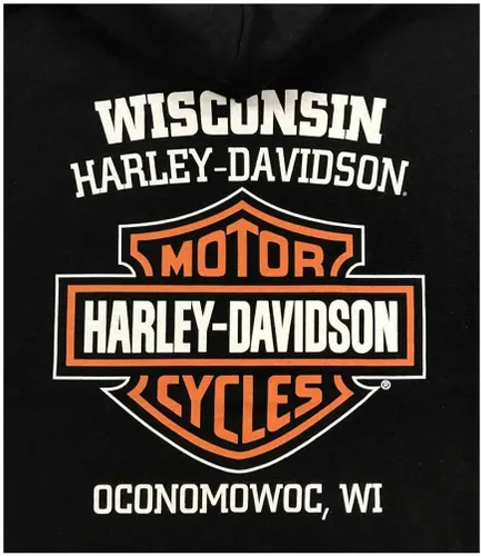 Vista 2 de Harley-Davidson 30297503 - Sudadera con capucha para hombre color negro