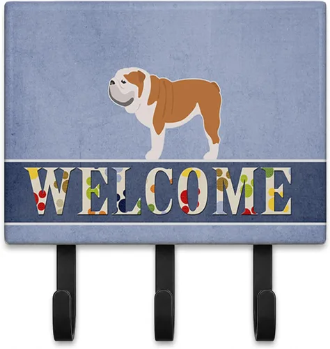 Vista 48 de Caroline's Treasures Afghan Hound - Gancho de pared de bienvenida, triple, multicolor Afghan Hound Welcome artwork on ceramic tile with three
