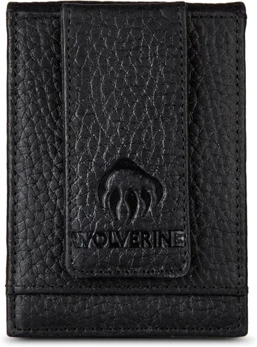 Vista 11 de WOLVERINE Men's Slim Wallet Money Clip RFID Protection ID Window Leather Canvas