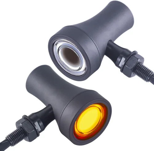 Vista 8 de FATECIM 2 luces traseras LED para motocicleta, intermitentes, luces de freno con visera, luces traseras de motocicleta, intermitentes traseros