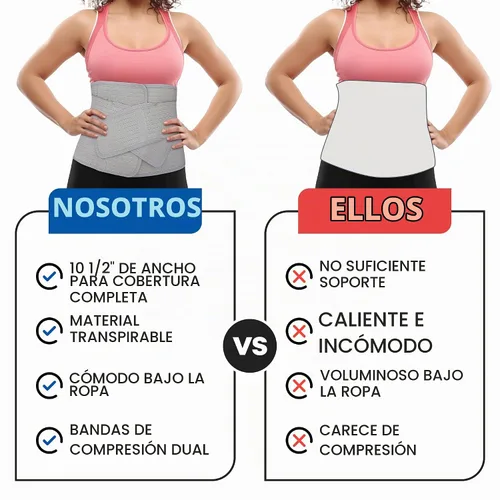 Vista 8 de Abdominal Binder Post Cirugía Tummy Tuck – Banda para el vientre posparto Recuperación de la faja abdominal post C Cinturón de hernia