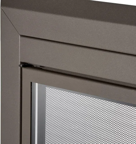 Vista 8 de UniFlame - Logan - Puertas de chimenea estilo gabinete con vidrio templado ahumado