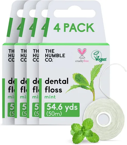 Vista 7 de The Humble Co - Hilo dental de canela, paquete de 4, hilo dental expandible vegano para adultos y niños, hilo dental no tóxico, grueso y expandible