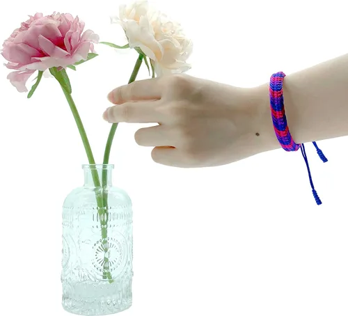 Vista 5 de LAMIBEE Pulsera tibetana con diseño de pansexualidad bisexual LGBT Proud Love Brazaletes de cuerda de amuleto y bohemio para mujeres y hombres