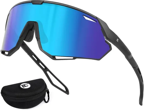 Vista 11 de BIRCEN Gafas de sol deportivas de béisbol para hombre: TR90 gafas de ciclismo ligeras envolventes para correr al aire libre MTB Bike