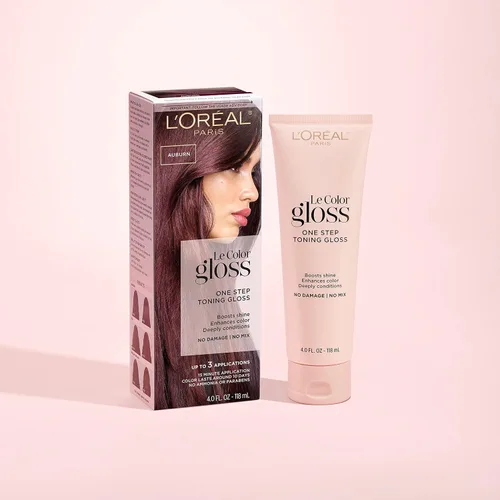 Vista 2 de L'Oréal Paris Le Color One Step - Brillo tonificante para el cabello, color caoba, 4 onzas
