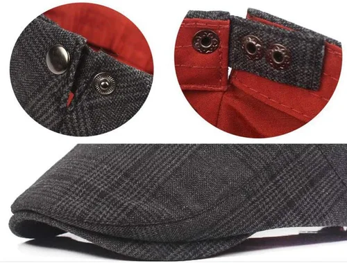 Vista 4 de paquete de 2 Algodón para hombre gorra plana Ivy Gatsby gorra sombrero