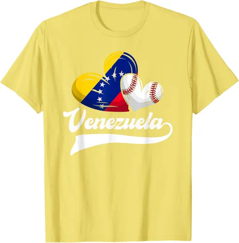 Vista 73 de Camiseta de béisbol venezolana con diseño de corazón y bandera de Venezuela, Negro
