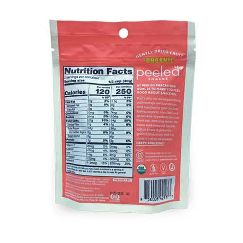 Vista 2 de Peeled Snacks - Fruta seca orgánica, mango