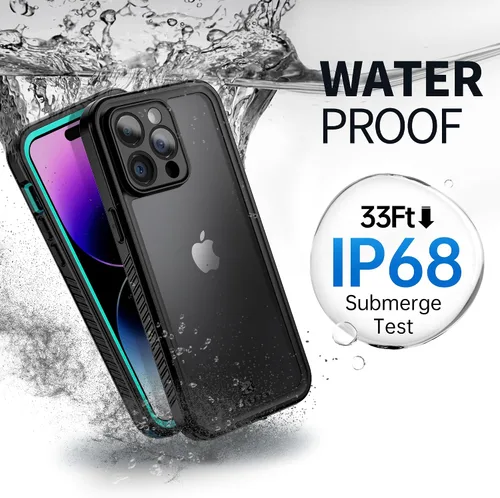 Vista 2 de BEASTEK Funda impermeable para iPhone 14 Pro Max, funda subacuática a prueba de golpes y polvo, serie FSN con protector de pantalla integrado