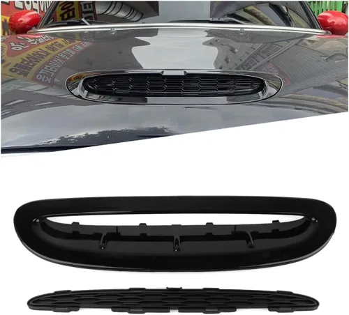Vista 8 de Capó delantero para campana extractora de ventilación para Mini Cooper S JCW F54 F55 F56 F57 2014-2024 aspecto de carbono negro brillante