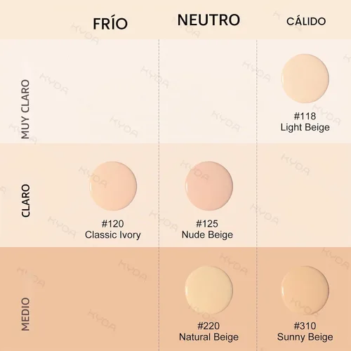 Vista 6 de KYDA AirBrush Foundation Spray, Bruma de maquillaje para base sedosa, Cobertura impecable para un acabado nude cremoso y suave, Fórmula duradera