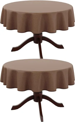 Vista 40 de AUSSPVOCT 2 manteles de lino texturizado para mesa rectangular, 52 x 70 pulgadas, mantel rectangular impermeable, lavable, tela para mesa
