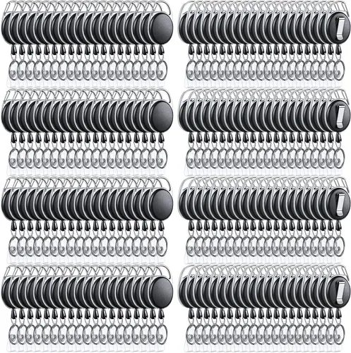 Vista 9 de Yaomiao Paquete de 100 carretes retráctiles para tarjetas de identificación con clips, carretes resistentes para tarjetas de identificación, a