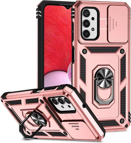 Vista 11 de Funda para Galaxy A32 5G, protección de grado militar para automóvil [soporte integrado] Soporte de anillo de metal de doble capa TPU resistente +