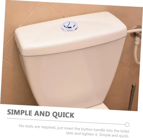 Vista 6 de 3 unids doble empuje inodoro botones de descarga forma accesorios de baño para reemplazo de tanque de inodoro