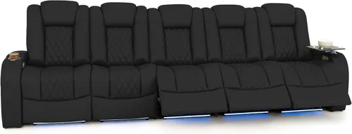 Vista 49 de Seatcraft Asientos de cine en casa Virtuoso LT Tawny Single reclinable Leonado