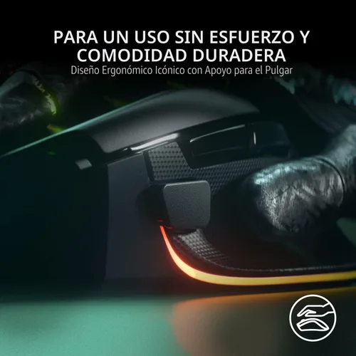 Vista 5 de Razer Basilisk V3 - Ratón ergonómico para juegos con cable RGB Negro