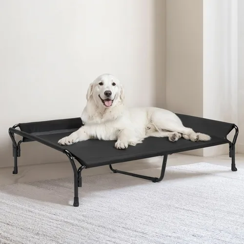Vista 7 de Veehoo Cama elevada refrescante para perros, cuna elevada XL para mascotas Negro