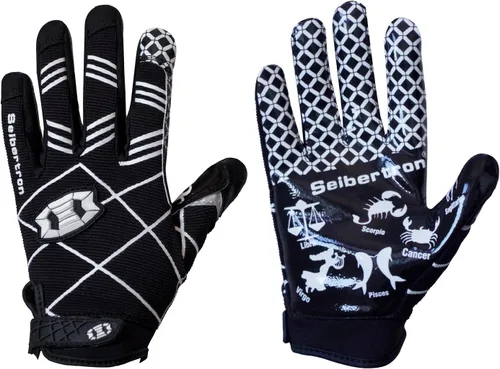 Vista 7 de Seibertron Pro 3.0 Twelve Constellations Elite Ultra-Stick Football Receiver Gloves Super Sticky Grip for Youth Kids Boys 8-12 Girls & Adult Men &