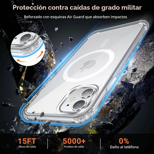 Vista 3 de Funda para iPhone 11 con protector de pantalla transparente