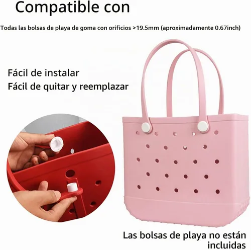 Vista 3 de Reemplazo de botones de bolsa de playa, accesorios Simply Southern para bolsa, remaches de repuesto para bolsa de playa para correa de mango
