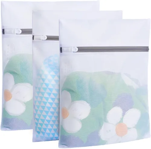 Vista 16 de BAGAIL Bolsas de lavandería de malla para lencería íntima y delicadas, 5 unidades (1XL, 2L, 2M)