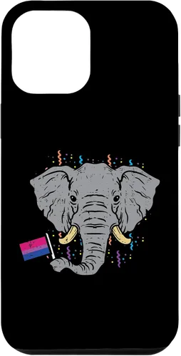 Vista 6 de Funda para iPhone 14 Bisexual Flag Elephant LGBT Bi Pride Stuff Animal Case
