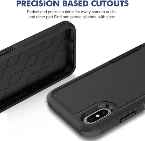 Vista 112 de Jeylly Funda para iPhone SE/Funda para iPhone 5S, Exterior de Plástico Duro que Absorbe Golpes + Interior de Silicona de Goma Defensor contra